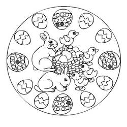 Dibujo Mandalas de Pascua (Mandalas) #175298 para imprimir y colorear