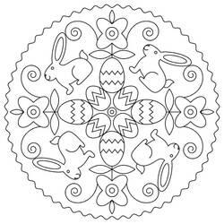 Dibujo Mandalas de Pascua (Mandalas) #175299 para imprimir y colorear