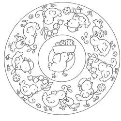 Dibujo Mandalas de Pascua (Mandalas) #175307 para imprimir y colorear
