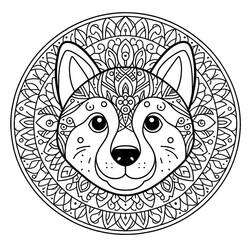 Dibujo Mandalas de Perros (Mandalas) #211783 para imprimir y colorear