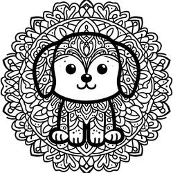 Dibujo Mandalas de Perros (Mandalas) #211785 para imprimir y colorear