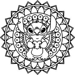 Dibujos para colorear: Mandalas de Stitch - Dibujos para Colorear e Imprimir Gratis