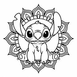 Dibujo para colorear: Mandalas de Stitch (Mandalas) #216355 - Dibujos para Colorear e Imprimir Gratis