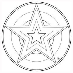 Dibujo para colorear: Mandalas Estrella (Mandalas) #117956 - Dibujos para colorear