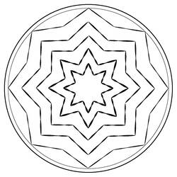 Dibujo para colorear: Mandalas Estrella (Mandalas) #117961 - Dibujos para colorear
