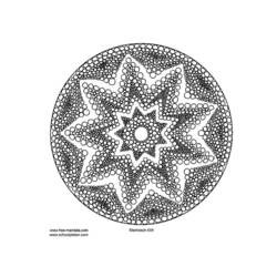 Dibujo para colorear: Mandalas Estrella (Mandalas) #117969 - Dibujos para colorear