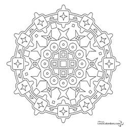 Dibujo para colorear: Mandalas Estrella (Mandalas) #118018 - Dibujos para colorear