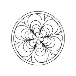 Dibujo para colorear: Mandalas Fáciles (Mandalas) #175437 - Dibujos para Colorear e Imprimir Gratis