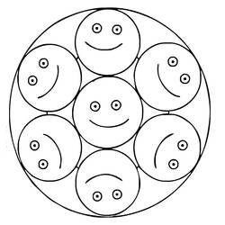 Dibujo para colorear: Mandalas Fáciles (Mandalas) #209863 - Dibujos para Colorear e Imprimir Gratis