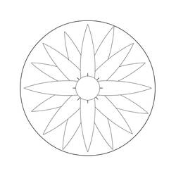 Dibujo para colorear: Mandalas Fáciles (Mandalas) #209874 - Dibujos para Colorear e Imprimir Gratis