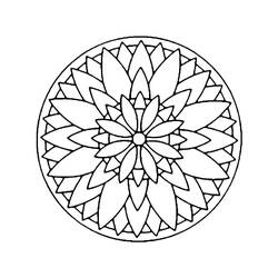 Dibujo para colorear: Mandalas Fáciles (Mandalas) #209882 - Dibujos para Colorear e Imprimir Gratis