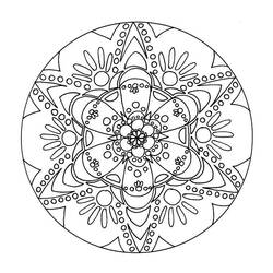 Dibujo para colorear: Mandalas Flores (Mandalas) #117030 - Dibujos para colorear