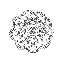 Dibujo para colorear: Mandalas Flores (Mandalas) #117032 - Dibujos para colorear