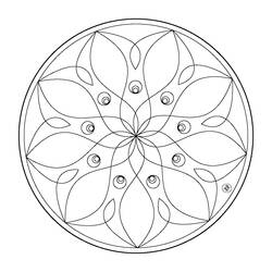 Dibujo para colorear: Mandalas Flores (Mandalas) #117037 - Dibujos para colorear