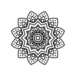 Dibujo para colorear: Mandalas Flores (Mandalas) #117051 - Dibujos para colorear