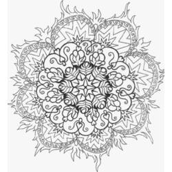 Dibujo para colorear: Mandalas Flores (Mandalas) #117089 - Dibujos para colorear