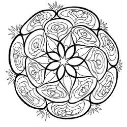 Dibujo para colorear: Mandalas Flores (Mandalas) #117138 - Dibujos para colorear