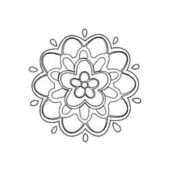 Dibujo para colorear: Mandalas Flores (Mandalas) #117167 - Dibujos para colorear