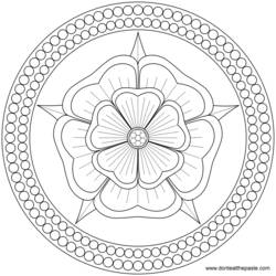 Dibujo para colorear: Mandalas Flores (Mandalas) #117223 - Dibujos para colorear