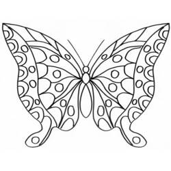 Dibujos para colorear: Mandalas Mariposa - Dibujos para colorear