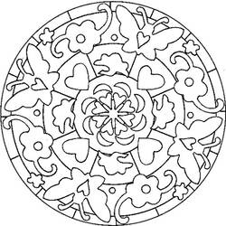 Dibujo para colorear: Mandalas Mariposa (Mandalas) #117392 - Dibujos para colorear
