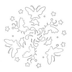 Dibujo para colorear: Mandalas Mariposa (Mandalas) #117399 - Dibujos para colorear