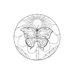Dibujo para colorear: Mandalas Mariposa (Mandalas) #117404 - Dibujos para colorear