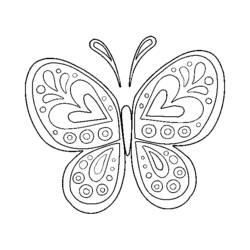 Dibujo para colorear: Mandalas Mariposa (Mandalas) #117413 - Dibujos para colorear