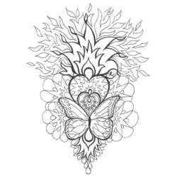 Dibujo para colorear: Mandalas Mariposa (Mandalas) #117430 - Dibujos para colorear