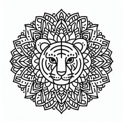 Dibujo para colorear: Mandalas Tigre (Mandalas) #221054 - Dibujos para Colorear e Imprimir Gratis