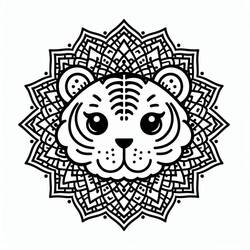 Dibujo para colorear: Mandalas Tigre (Mandalas) #221061 - Dibujos para Colorear e Imprimir Gratis