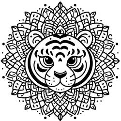 Dibujo para colorear: Mandalas Tigre (Mandalas) #221072 - Dibujos para Colorear e Imprimir Gratis