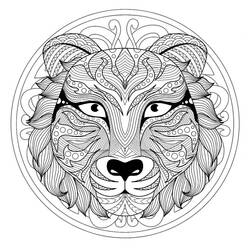 Dibujo para colorear: Mandalas Tigre (Mandalas) #221075 - Dibujos para Colorear e Imprimir Gratis