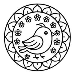 Dibujo Pájaro Mandala (Mandalas) #221981 para imprimir y colorear