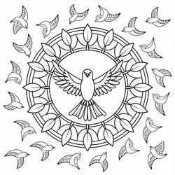 Dibujo Pájaro Mandala (Mandalas) #221983 para imprimir y colorear