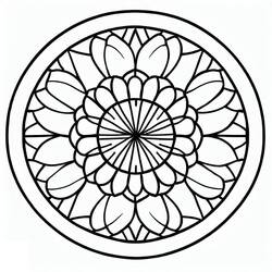 Dibujo Rosetón (Mandalas) #193000 para imprimir y colorear