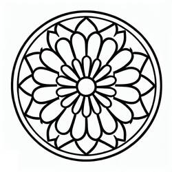 Dibujos para colorear: Rosetón - Dibujos para Colorear e Imprimir Gratis