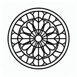 Dibujo Rosetón (Mandalas) #193006 para imprimir y colorear