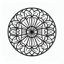 Dibujo Rosetón (Mandalas) #193008 para imprimir y colorear