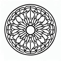 Dibujo Rosetón (Mandalas) #193014 para imprimir y colorear