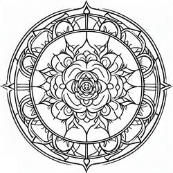 Dibujo Rosetón (Mandalas) #193023 para imprimir y colorear