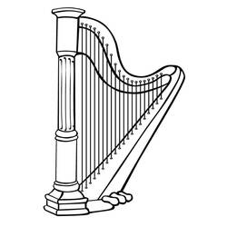 Dibujo para colorear: Arpa (Música) #176975 - Dibujos para Colorear e Imprimir Gratis