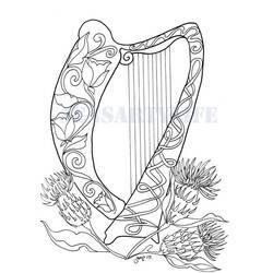 Dibujo para colorear: Arpa (Música) #176978 - Dibujos para Colorear e Imprimir Gratis
