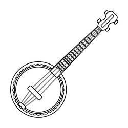 Dibujo para colorear: Banjo (Música) #176947 - Dibujos para Colorear e Imprimir Gratis