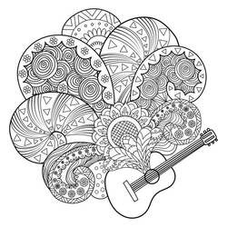 Dibujos para colorear: Guitarra - Dibujos para Colorear e Imprimir Gratis