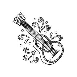Dibujo para colorear: Guitarra (Música) #173114 - Dibujos para Colorear e Imprimir Gratis