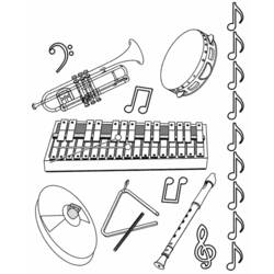 Dibujo para colorear: Instrumentos musicales (Música) #167126 - Dibujos para Colorear e Imprimir Gratis