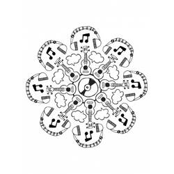 Dibujo para colorear: Instrumentos musicales (Música) #167145 - Dibujos para Colorear e Imprimir Gratis