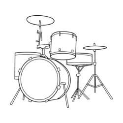 Dibujo para colorear: Instrumentos musicales (Música) #167266 - Dibujos para Colorear e Imprimir Gratis