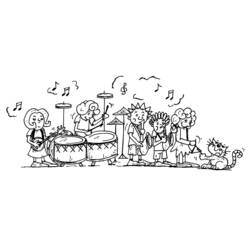 Dibujo para colorear: Instrumentos musicales (Música) #167307 - Dibujos para Colorear e Imprimir Gratis